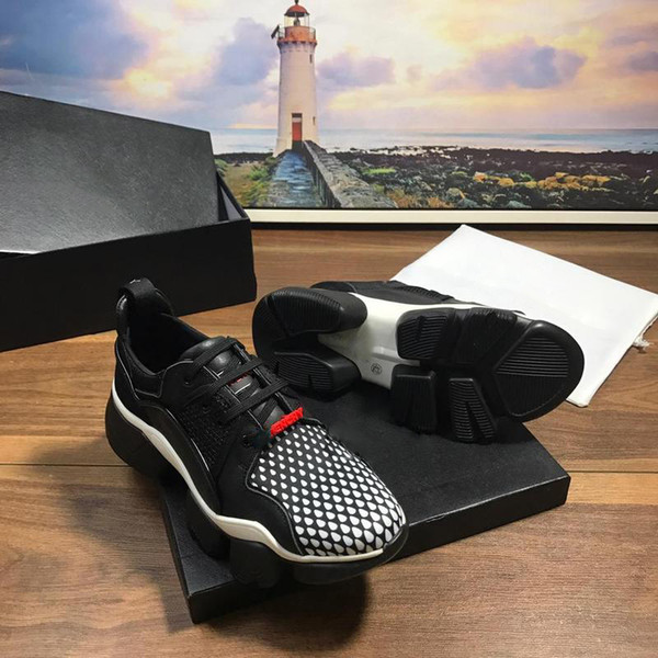 JAW LOW SNEAKERS IN NEOPRENE AND LEATHER 2019 Mens Mesh Running Shoes Mesh Suede Leather Jaw-style Notched Sole Sneaker G6