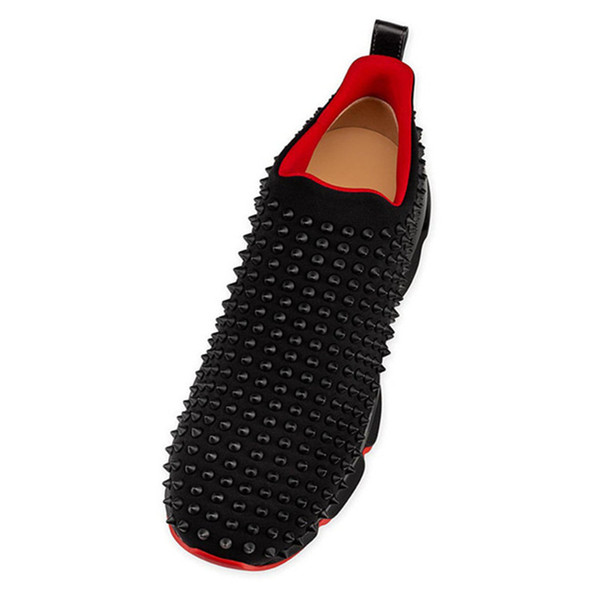 19S Spike Socks Studded Low Trainers Crystal Neoprene Vrs Orlato Flat Donna Runner Rivet Spike Red Bottom Designer Platform Sneakers H3