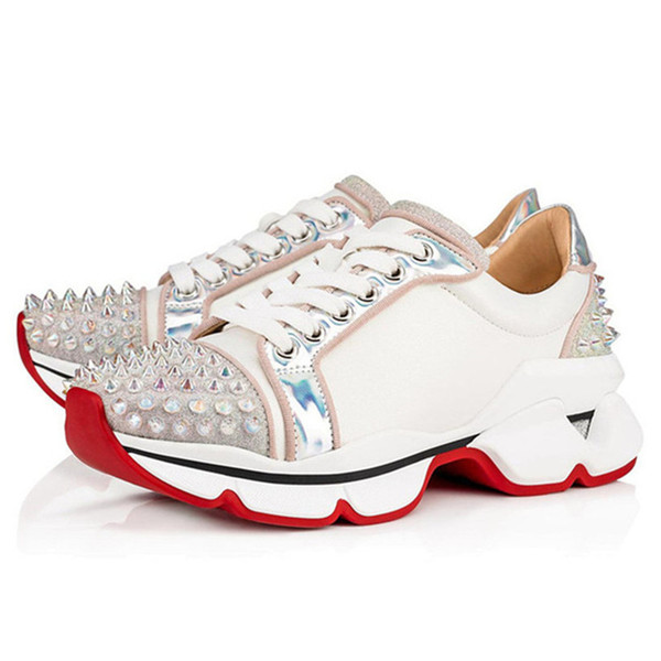 19S Vrs 2018 Orlato Flat Donna Runner Rivet Spike Spike Sock Studded Trainers Crystal Neoprene Bottom Sneakes Designer Running Shoes I9