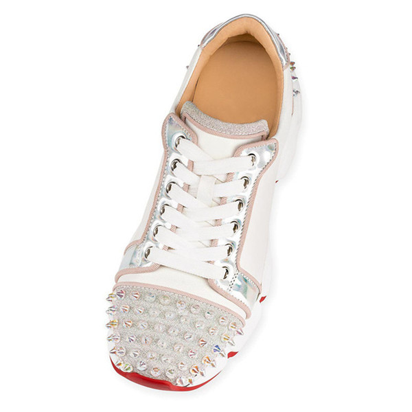 19S Vrs 2018 Orlato Flat Donna Runner Rivet Spike Spike Sock Studded Trainers Crystal Neoprene Bottom Sneakes Designer Running Shoes A9