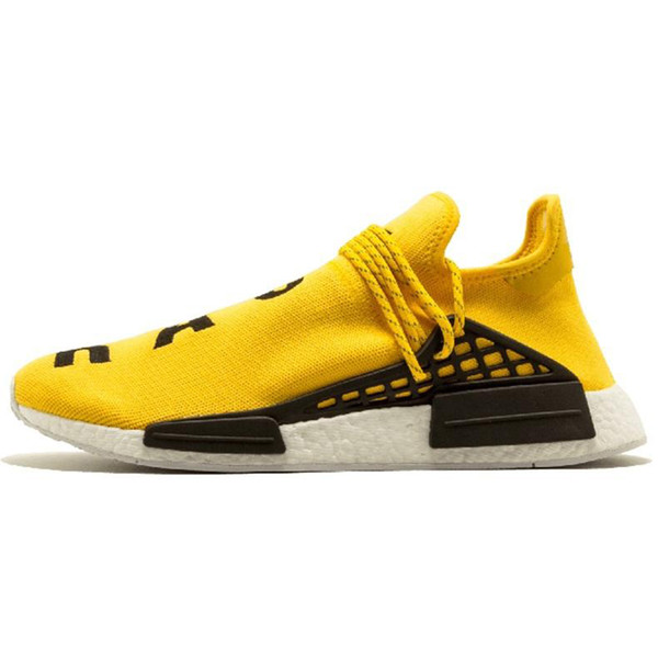 High Quality Pharrell Williams NMD Human race Hu Inspiration Pack mens running Shoes Black Blue Orange Clear Sky womens Sneakers