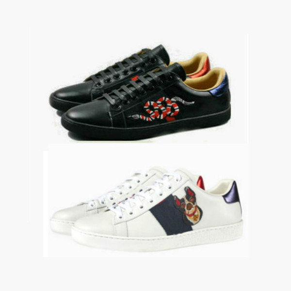 Designer Sneaker Mix 15 models Ace Top leather Shoes Luxury outdoor shoes with embroidered flower bee tiger