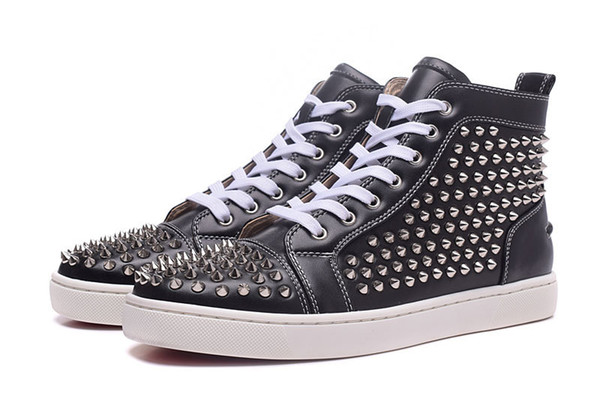 2019 ACE Red Bottom Luxury Designer Studded Spikes Flats casual shoes Shoes For Men and Women Party Lovers Genuine Leather Sneakers