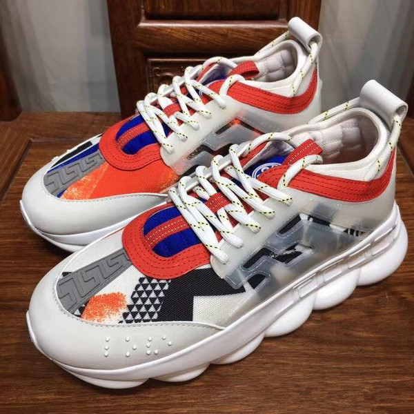 2019 Chainz Chain Reaction Sneakers Mens Designer Fashion Luxury 2019 Brand Men Shoes Womens Outdoor Trainer Casual Free mailing
