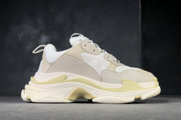 Top quality Casual Shoes Dad ShoesTriple-S Sneaker Designers Thick sole Old-fashioned Grandpa Sneakers Trainer Outdoor sizes36-45
