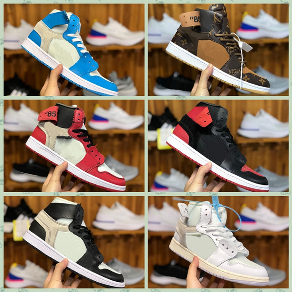 JN001OFa hot sale cheap Men Women Sports outdoors shoes 1 Retro High MID OG 1S J Luxury designer basketball Sneakers Official Breathable