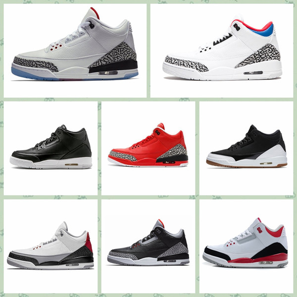 JN003b hot sale cheap Men Women Sports outdoors shoes 3 Retro High MID OG 3S J Luxury designer basketball Sneakers Official Breathable