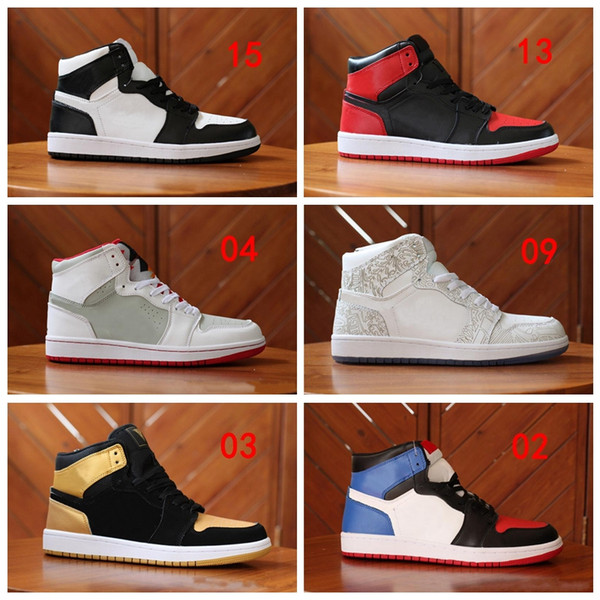 JN001t2b hot sale cheap Men Women Sports outdoors shoes 1 Retro High MID OG 1S J Luxury designer basketball Sneakers Official Breathable