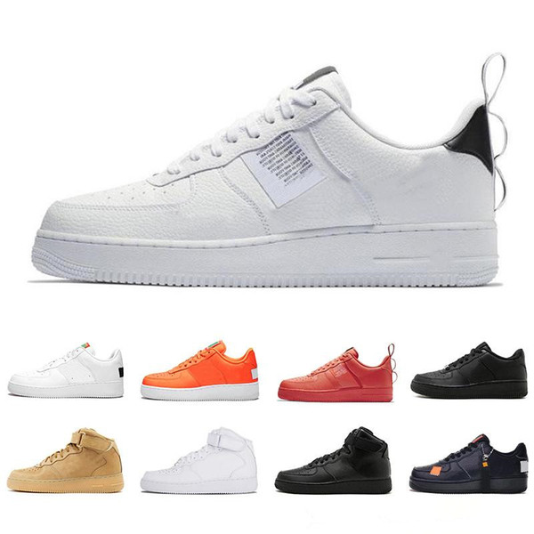 5.5-11 Utility Red 1 Dunk Casual Shoes Black White Just Orange Wheat Women Men High Low Cut Trainers Sports Sneaker