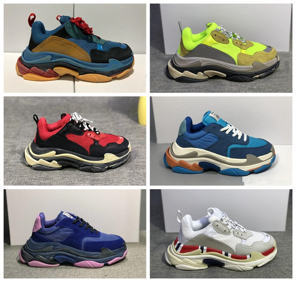 Fashion 2019 Top Quality New Triple-S Sneakers Men and Women Leisure Shoes casual comfortable Sports Shoes Size 36-45