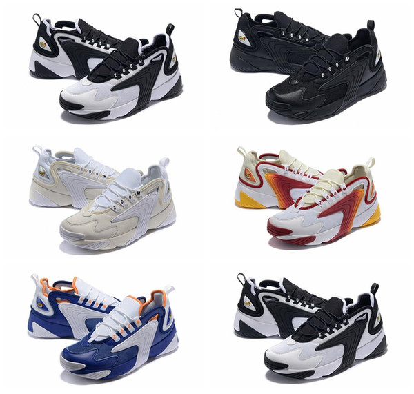 Newest Zoom 2K Sail White-Black Navy Orange Mens Outdoor Sports Shoes 90s basketball style M2k Tekno model Fashion Men Designer Sneakers