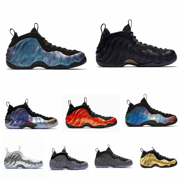 Foam one Abalone Habanero Red Floral Penny Hardaway Men Basketball Shoes Black Metallic Gold Alternate Galaxy Fleece Sports Sneakers 8-13