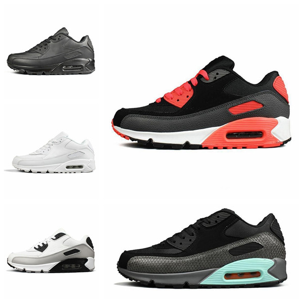 2019 Cheap Sneakers Classic 90 Men Running Shoes Wholesale Sport 90s Mens Womens Trainers Black Sports Shoes Size 5-10