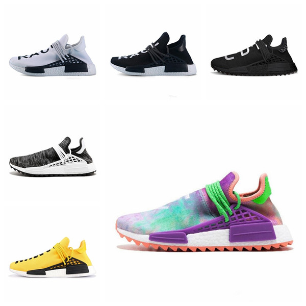 Orange red Human Race Hu trail pharrell williams men running shoes Nerd black cream mens trainer women designer sports runner sneakers