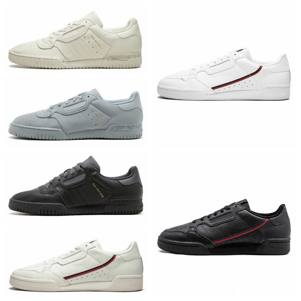 Calabasas Powerphase Grey Continental 80 Casual shoes Kanye West Aero blue Core black OG white Men women Trainer Sports Sneakers