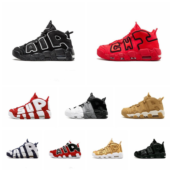 Uptempo 96 QS Mens Basketball Shoes For Olympic Varsity Maroon 3M Scottie Pippen Uptempos Sports Shoes Sneakers Size 40-46