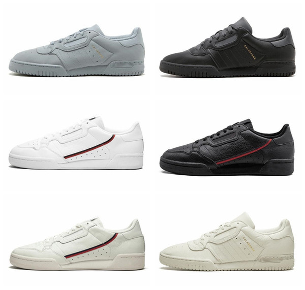 2019 Calabasas Powerphase Grey Continental 80 Casual shoes Kanye West Aero blue Core black OG white Men women Trainer Sports Sneakers 40-45