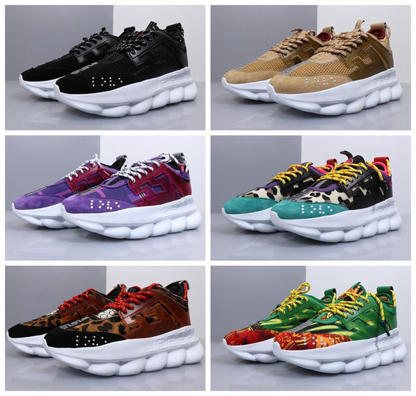 Hot sale Sports Shoes Chain Reaction Running Shoes Mens Dad Trainers Sneakers red black bule purple Athletic women Casual designer 36-45