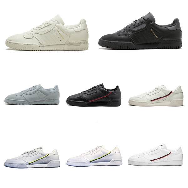 Men Women Antique Continental 80 Rascal Leather x Kanye West Casual Shoes White OG Core Black Aero Blue Grey Pink Fashion Sneakers