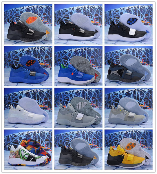 Cheap Mens Paul George PG 2.5 basketball shoes new arrival PG2.5 White Blue Wolf Grey Black Yellow sneakers with box