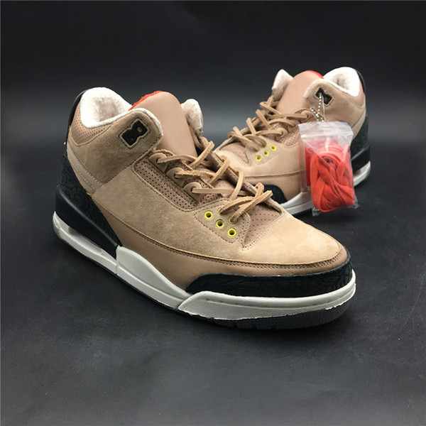 2018 New Bio Beige Mens Basketball Shoes Hot 3 JTH NRG Black Cement Man Trainers Designer Sneakers with Box AV6683-200