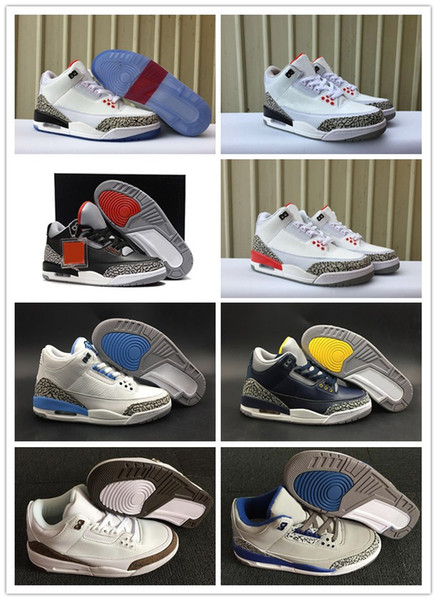 Various styles Black Cement 3 men basketball shoes 3s Mocha White black blue fashion designer sports shoes sneakers