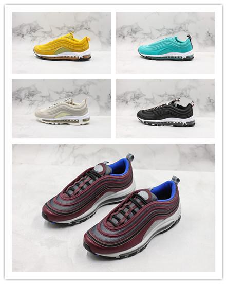 97 Bullet QS Men Running Shoes Mustard Night Maroon Sneakers 97s SE Premium Hyper Jade Black White Women Athletic Sports Shoes