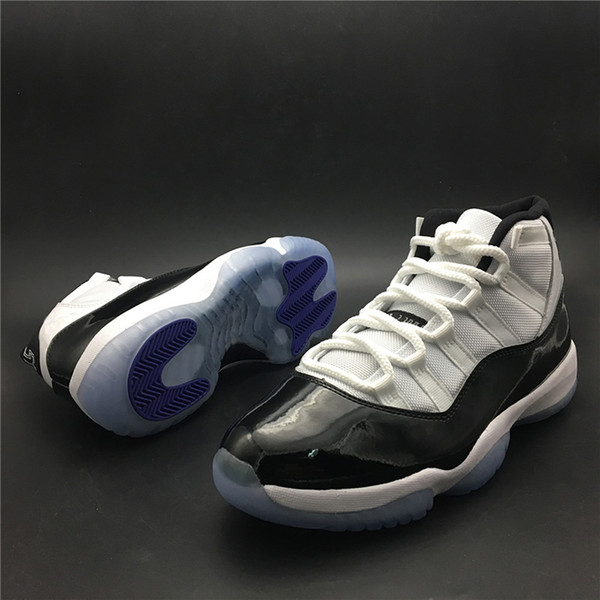 Newest 11s Concord Number 45 Men Women Casual Shoes 378037-100 White Black Dark Concord XI 11 mens designer Sneakers 36-47 With Box