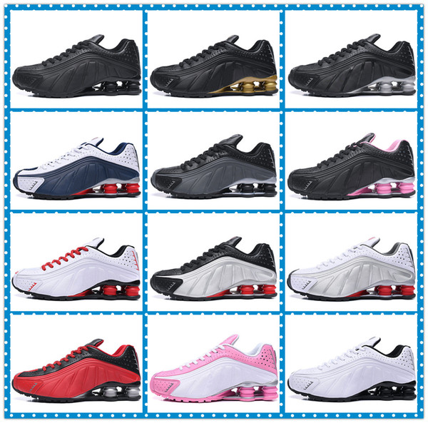 2019 New Zapatos Hombre Shox R4 Men Running Shoes R4 Nz TN Womens Designer Sneakers Chaussures Man Sport Trianers Sizes Eur36-46