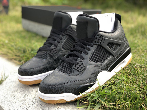 Top Quality 4 SE Men Basketball Shoes CI1184-001 3M Black White Gum Light Brown 4s Mens Designer Sneakers With box