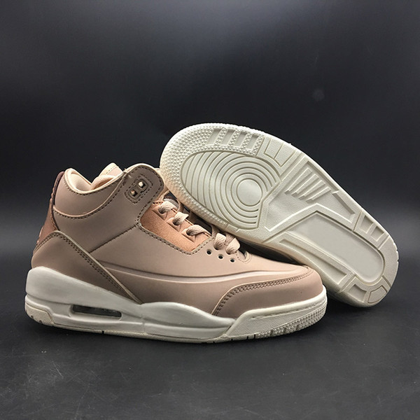 High Quality NRG JTH 3 Rose Gold Particle Beige Womens Basketball Shoes 3s WMNS AH7859-205 Athletic Sport Sneakers