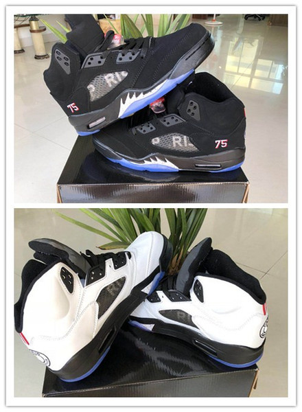 5 BCFC Paris Saint-Germain Sneakers 5S PSG Black 75 High Quality AV9175-001 Basketball Shoes Men Authentic Sports Shoes