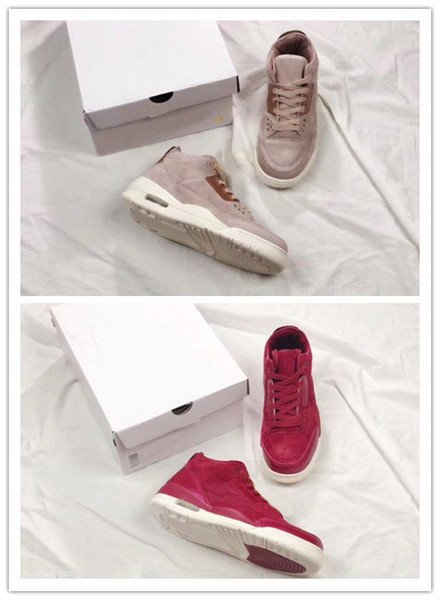 2018 New Releasing 3 Particle Beige Women Basketball Shoes 3s WMNS Bordeaux Rose Gold Designer Sneakers With Box