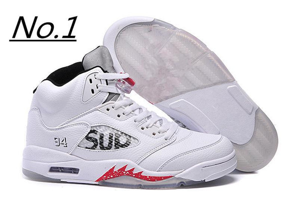 wholesale 5s mens basketball shoes blue Olympic metallic Gold White Cement OG Black Metallic Fire red Oreo Sports Sneakers 3A 01