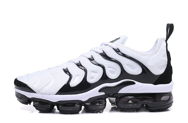 wholesale 2019 NEW TN Plus Olive In Metallic White Silver Colorways Shoes Men Women TN Casual Triple Black airs Shoes 3A 14