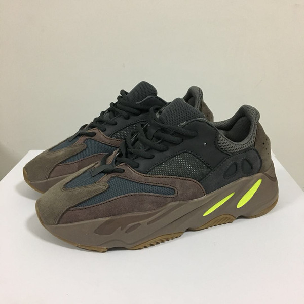 Top 2019 INERTIA 700 Kanye West Wave Runner Static 3M Reflective Mauve Solid Grey Sports Running Shoes Men Women Sports Sneaker Shoes 04