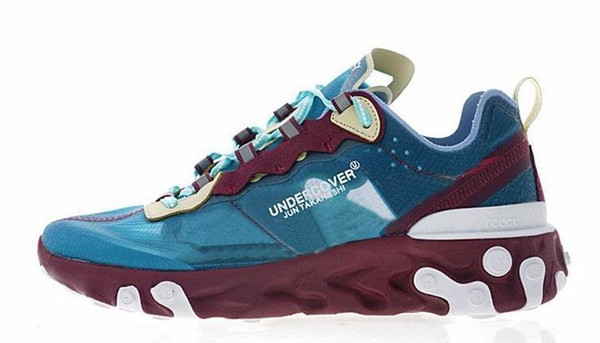 Epic React Element 87 Undercover Mens Womens Shoes Designer Sneakers Trainers Sports Light Black Sail Light Bone Hiking Jogging Shoes 3A 16