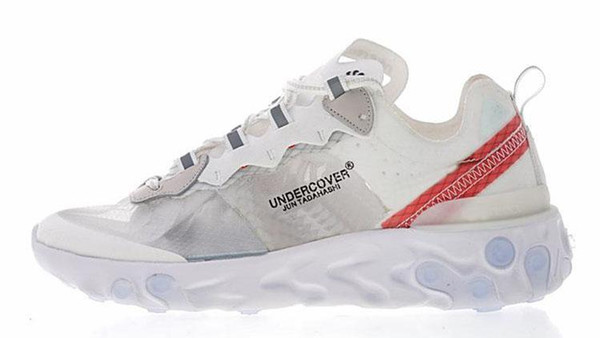 Epic React Element 87 Undercover Mens Womens Shoes Designer Sneakers Trainers Sports Light Black Sail Light Bone Hiking Jogging Shoes 3A 10