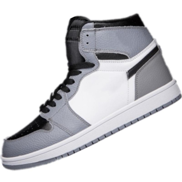2019 New High Quality 1s Bred Leather Top Casual Basketball Boots Originals Yellow Athletic Shoes OG Bred basketball shoes 3A 15