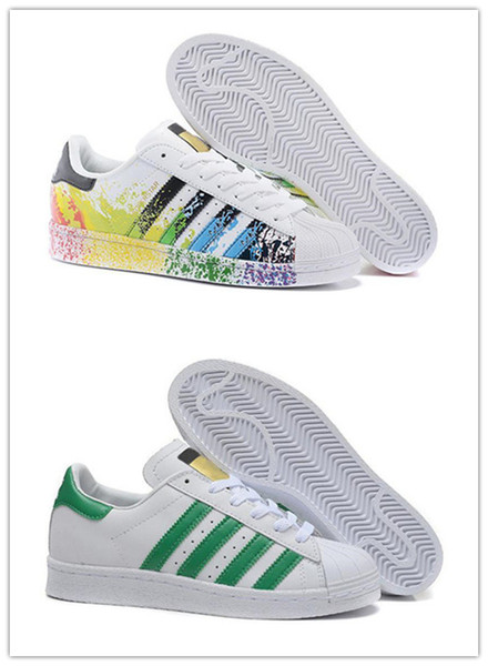 wholesale Originals Superstar White Hologram Iridescent Junior Superstars 80s Pride Sneakers Super Star Women Men Sport Casual Shoes 3A 07