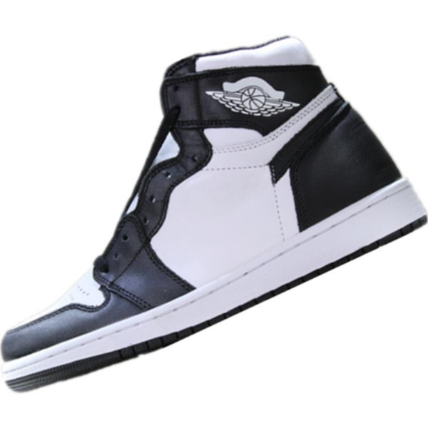 2019 New High Quality 1s Bred Leather Top Casual Basketball Boots Originals Yellow Athletic Shoes OG Bred basketball shoes 3A 10