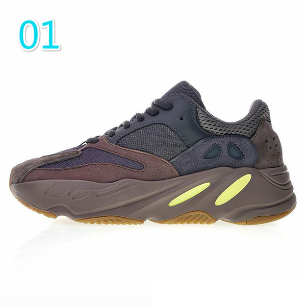 Hot2019 Kanye West 700 Wave Runner Running Shoes For Mens Womens 700s V2 Static Sports Sneakers Mauve Solid Grey Luxury Designer Shoes 3A 11