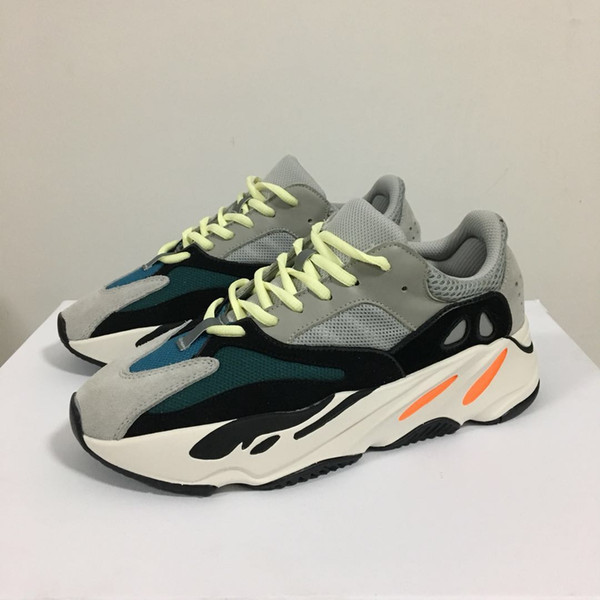 Top 2019 INERTIA 700 Kanye West Wave Runner Static 3M Reflective Mauve Solid Grey Sports Running Shoes Men Women Sports Sneaker Shoes 03