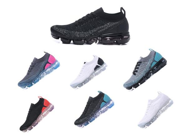 2018 New Mens 2 Running Shoes For Women Sneakers Knitting TPU Fashion outdoor Athletic Sport Shoe Hiking Jogging Walking trainers eur 36-45