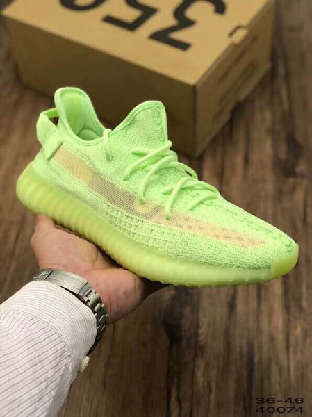 2019 Fashion Men Women All White Bright Green Beluga Grey Zebra White Breathable Knit Mesh Student Youth Runner Running Shoes Szie 36-46