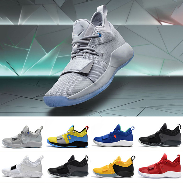 High Quality PG 2.5 University Red Opti Yellow Men Athletic Shoes Racer blue White Black Wolf Grey Mens Paul George sports sneakers