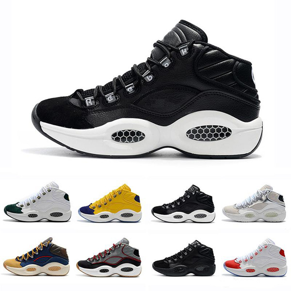 2019 Classic Allen Iverson 1 Olive Green Yellow Red Basketball Shoes for Top quality Mens Trainers Answer One AI Outdoor Shoes 40-45