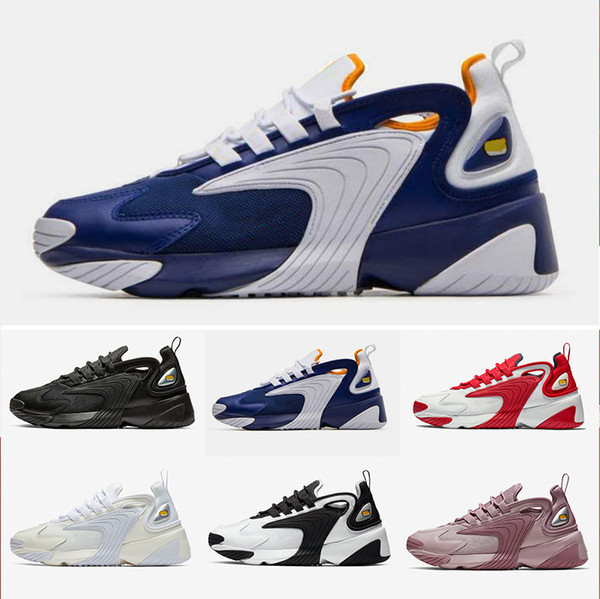 M2k Tekno Zoom 2K 2000 Men Lifestyle Outdoor Dad Shoes Black White Blue Orange Women Fashion sport trainer running Designer shoe