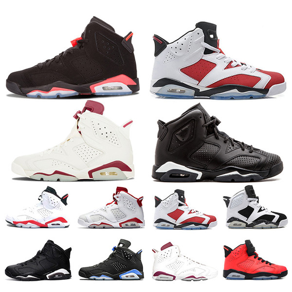 2019 Outdoor Shoes 6s White Olympic Infared Infrared Men Sneakers Sport Blue UNC Oreo high Carmine Black Cat Gym Trainning Sneakers