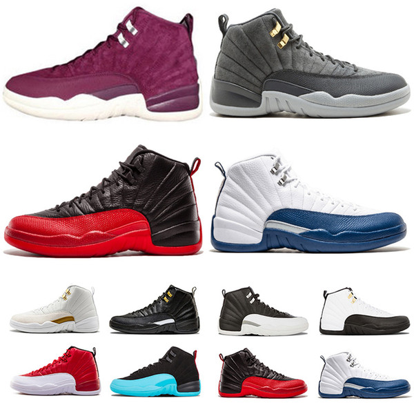 Mens Outdoor shoe 12s Michigan Bordeaux Gym Red Winterized WNTR 12 white black The Master Flu Game taxi basket sneaker Hot Sale